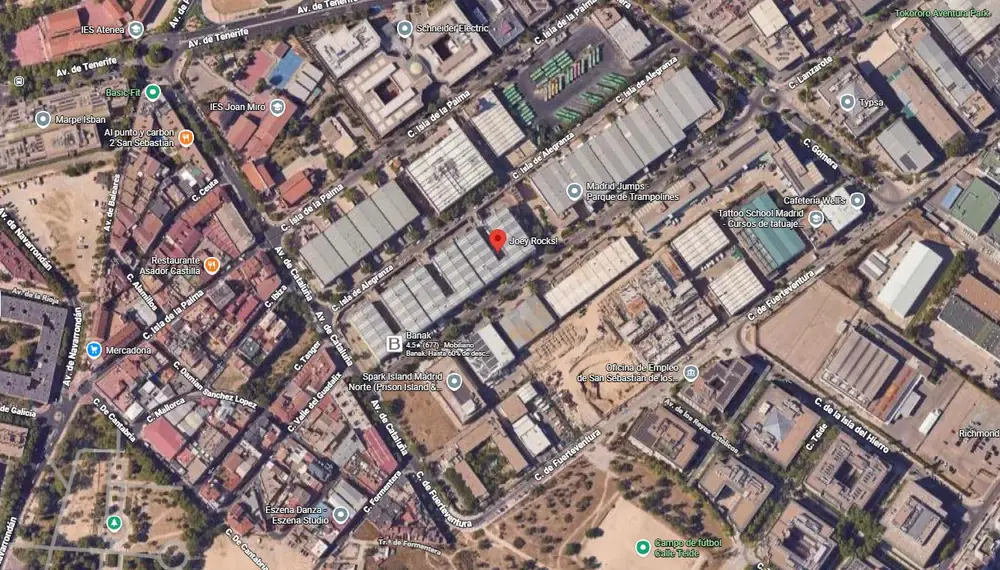 Mapa de la ubicación de Joey Rocks! en San Sebastián de los Reyes